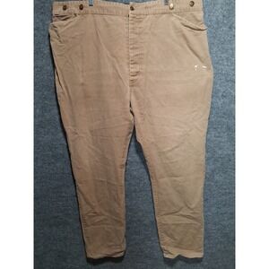 Frontier Classics Men's Pants Tan Cotton Button Fly Workwear Size 52